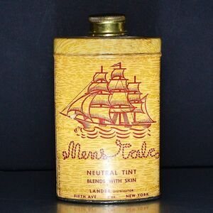 Vintage Mens Talc Lander Distributor 1930s To 1950s Bath Decor Nautical